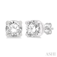 Round Shape Diamond Stud Earrings