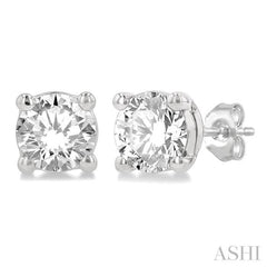 Round Shape Diamond Stud Earrings