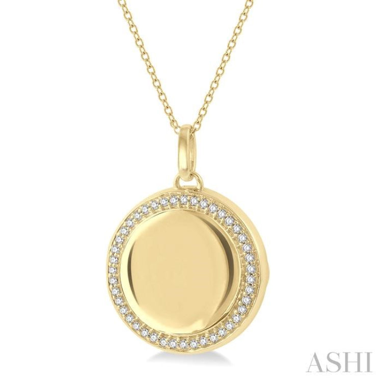 Circle Diamond Locket Pendant