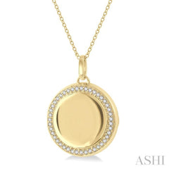 Circle Diamond Locket Pendant