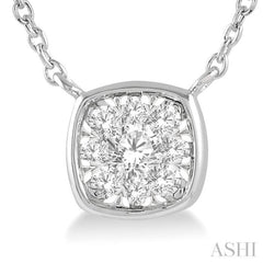 Cushion Shape Lovebright Essential Diamond Necklace