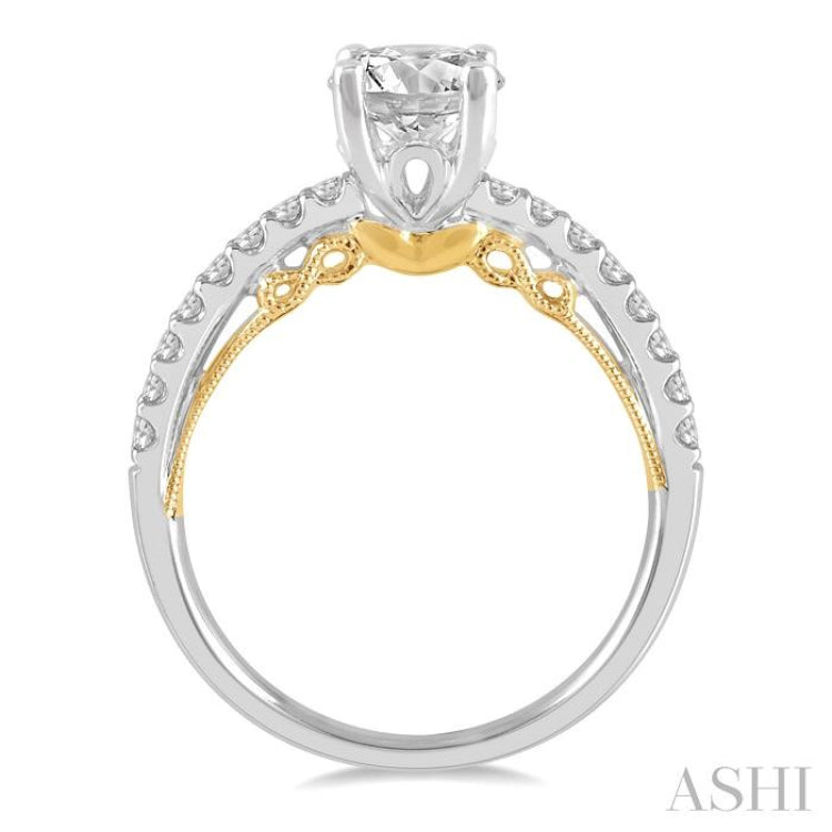 Oval Shape Semi-Mount Diamond Engagement Ring