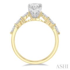 Pear Shape Semi-Mount Diamond Engagement Ring