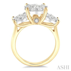 Round Shape Past Present & Future Lovebright Essential Diamond Engagement Ring