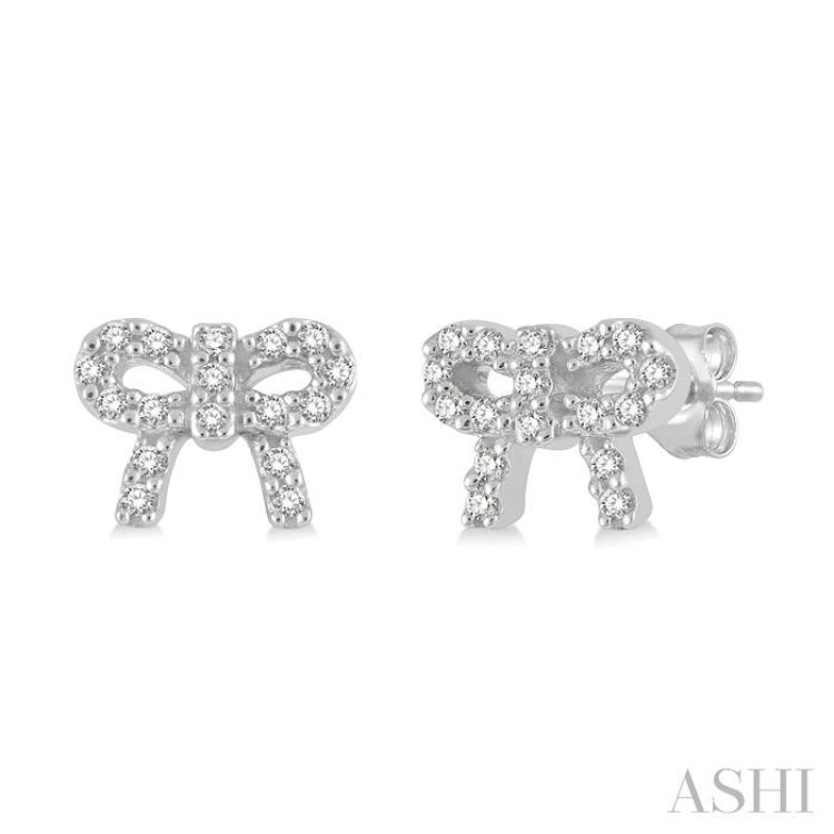 Bow Petite Diamond Fashion Earrings