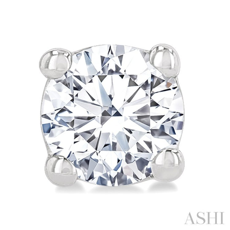 1/5 Ctw Round Cut Diamond Stud Earrings in 14K White Gold