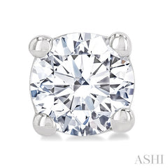 1/5 Ctw Round Cut Diamond Stud Earrings in 14K White Gold