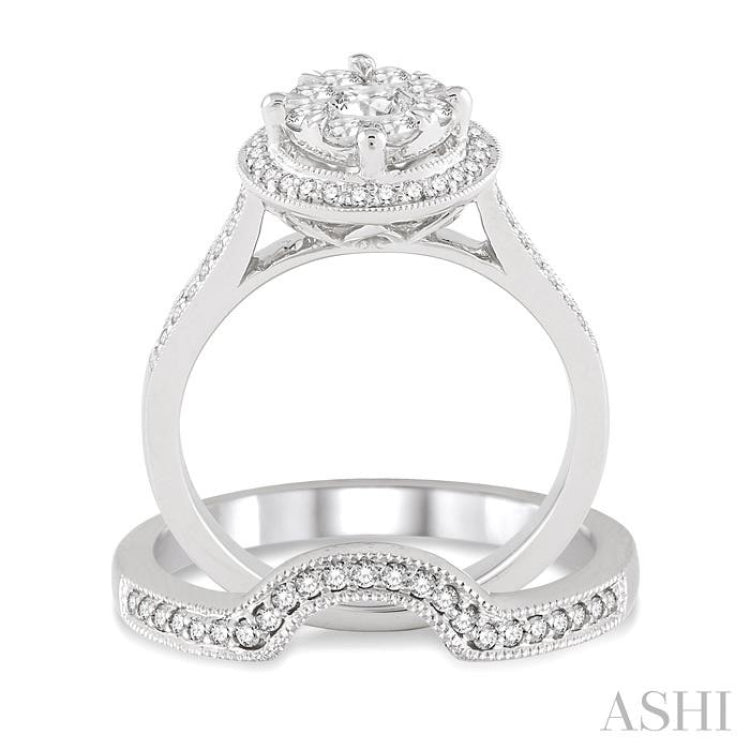 Halo Lovebright Diamond Wedding Set