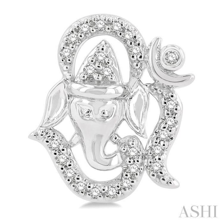 'Om Ganesha' Petite Diamond Fashion Earrings