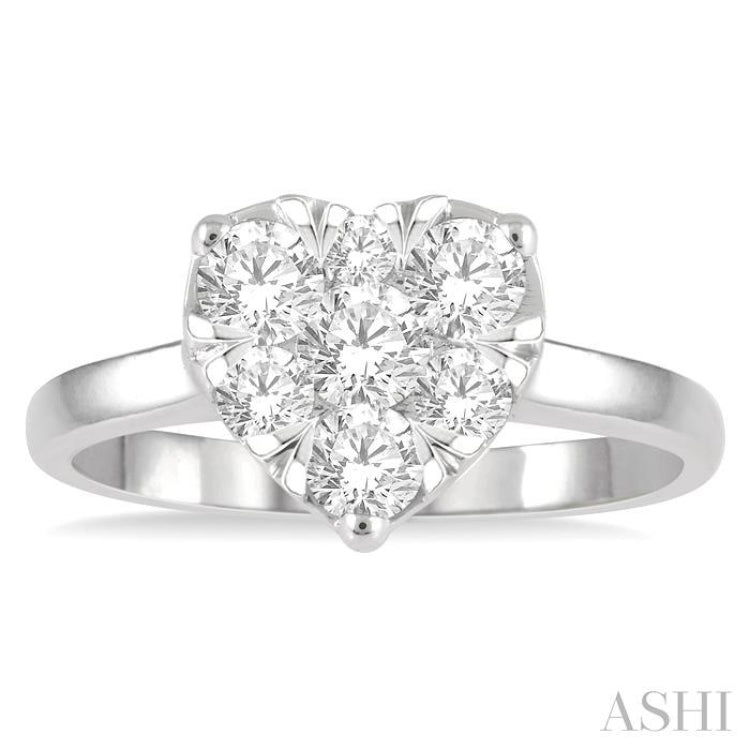 Heart Shape Lovebright Essential Diamond Engagement Ring