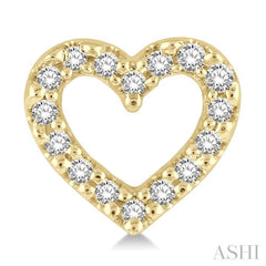 Heart Shape Petite Diamond Fashion Earrings