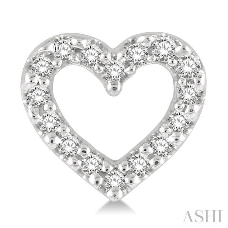 Heart Shape Petite Diamond Fashion Earrings