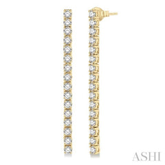 Diamond Tennis Long Earrings