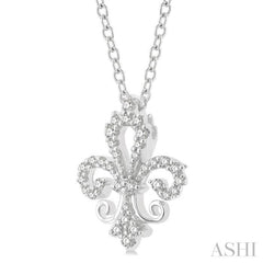 Fleur De Lis Petite Diamond Fashion Pendant