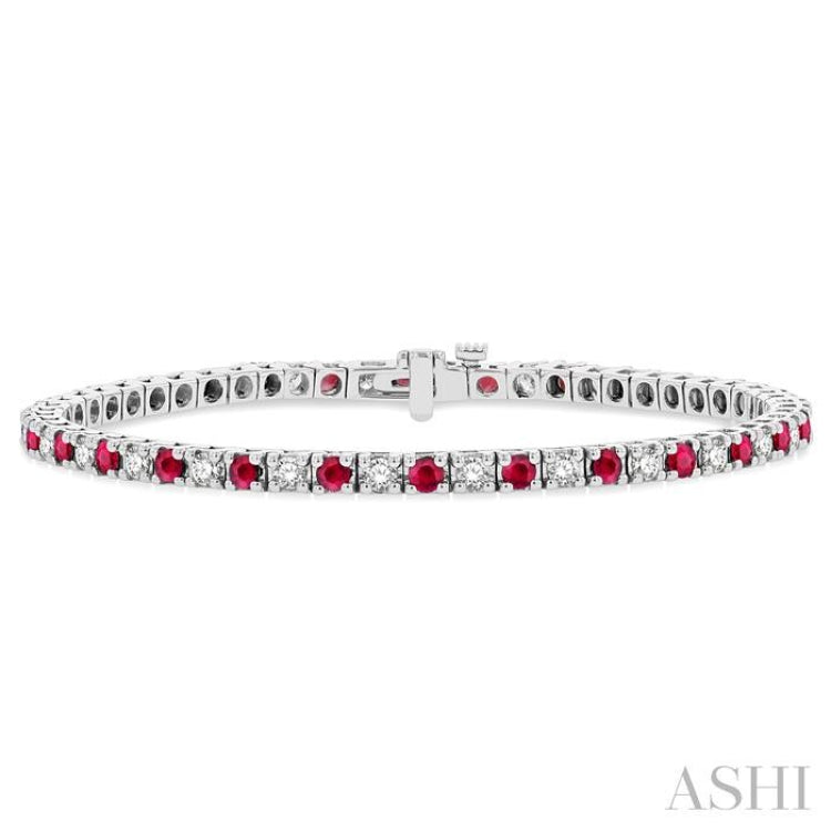 Alternate Gemstone & Diamond Tennis Bracelet