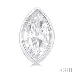 Marquise Shape Bezel Set Petite Diamond Fashion Earrings