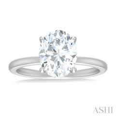 Oval Shape Semi-Mount Diamond Engagement Ring