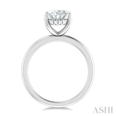 Oval Shape Semi-Mount Diamond Engagement Ring