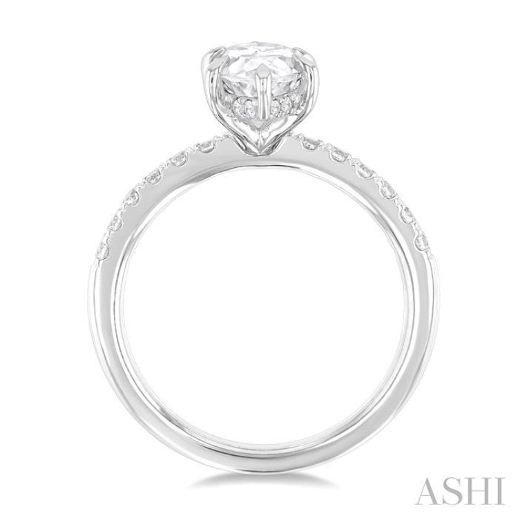 Marquise Shape Semi-Mount Diamond Engagement Ring