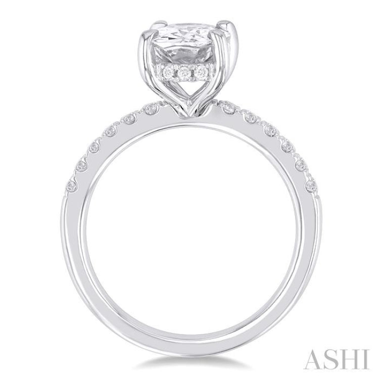 Oval Shape Semi-Mount Diamond Engagement Ring