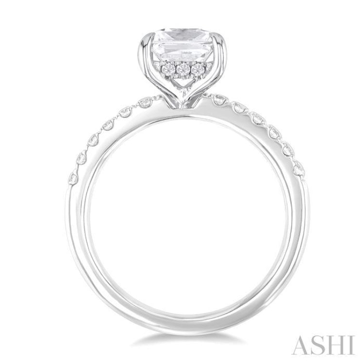 Princess Shape Semi-Mount Diamond Engagement Ring