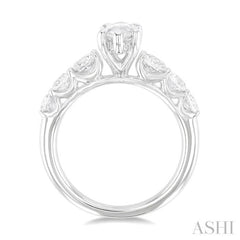 Marquise Shape Semi-Mount Diamond Engagement Ring