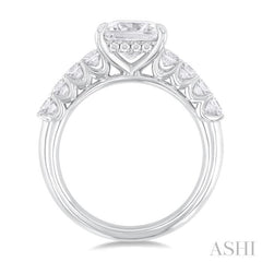 Princess Shape Semi-Mount Diamond Engagement Ring