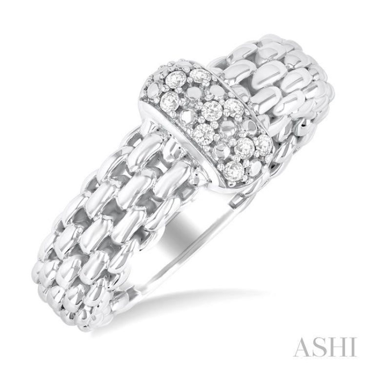 Silver Bold Diamond Fashion Ring