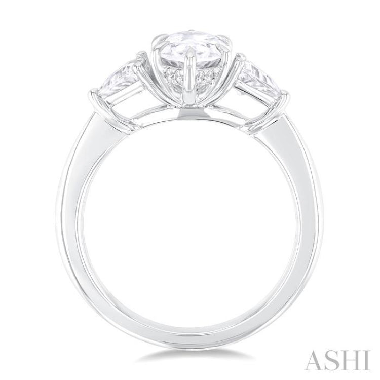 Marquise Shape Semi-Mount Diamond Engagement Ring