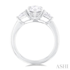 Marquise Shape Semi-Mount Diamond Engagement Ring