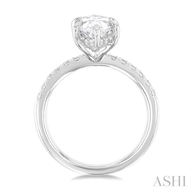 Marquise Shape Semi-Mount Diamond Engagement Ring