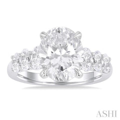 Oval Shape Semi-Mount Diamond Engagement Ring