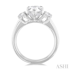 Pear Shape Semi-Mount Diamond Engagement Ring