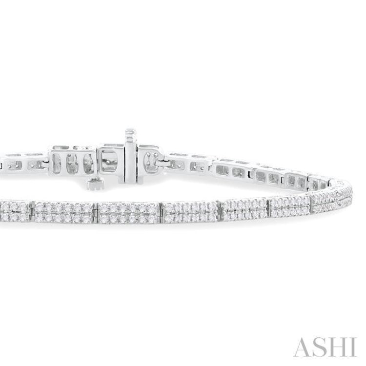 Double Row Diamond Tennis Bracelet