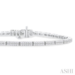 Double Row Diamond Tennis Bracelet